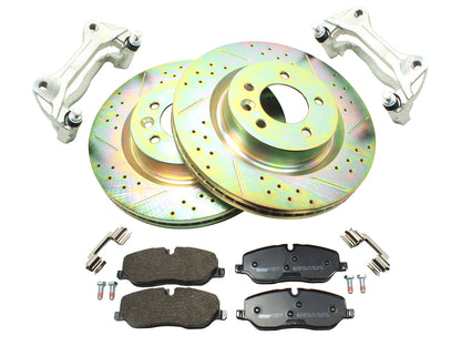 Terrafirma - Terrafirma Front Brake Upgrade Kit - 340mm - Ferodo Pads / Terrafirma Cross Drilled & Grooved Discs