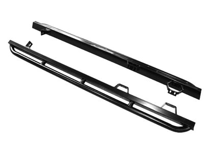 Terrafirma 4x4 - Rock Sliders - Defender 110 - Black - with Tree Bars
