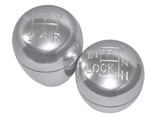 Terrafirma - Gearbox and Transfer Box Lever Kit - Silver Finish Alloy