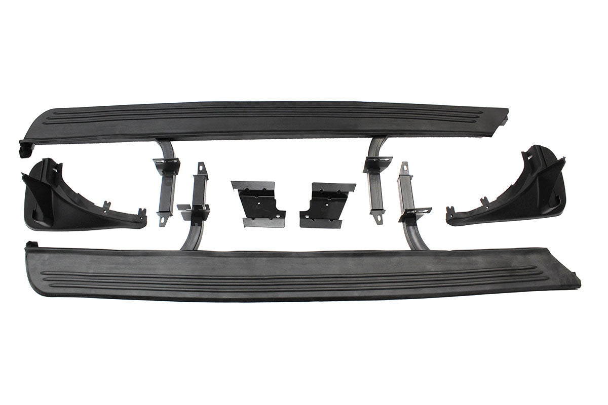 Terrafirma - Side Steps - OE Style inc Mudflaps - Black & Alloy
