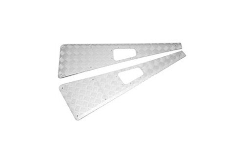 Wing Top Kit - Pair Anodised Silver [RH Aerial Hole]