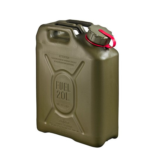 Scepter - Jerry Can - Gasoline - 20 Litre - Olive w/Red Cap Strap